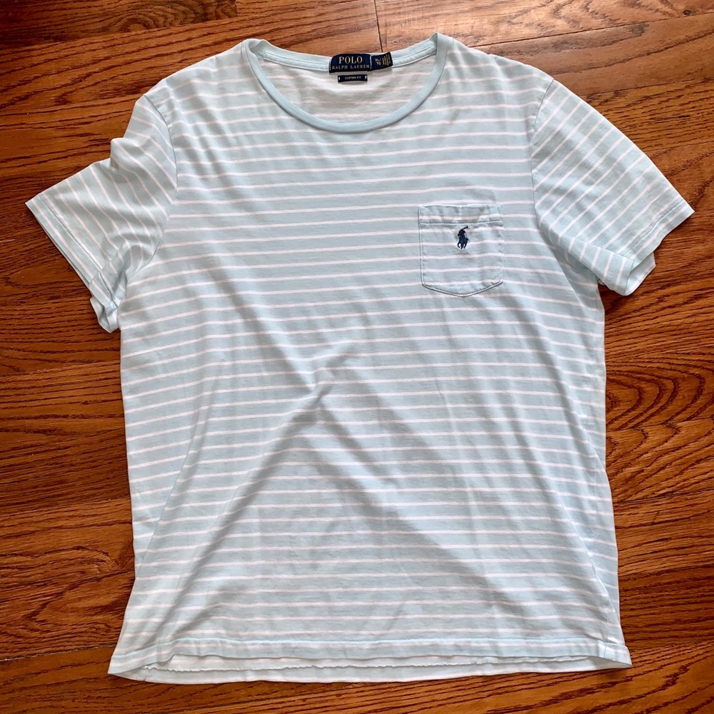 Striped polo tee